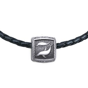 Porpoise Trophy Slide Starter Necklace - Leather Color Cord