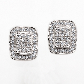 1/5 Carat Diamond Earrings in 10k White Gold