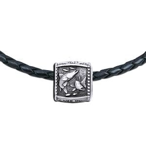 Snook Trophy Slide Necklace on a Leather Color Cord