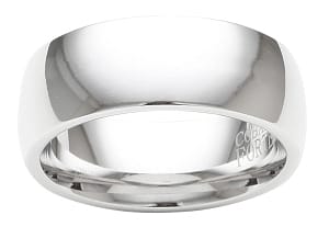 Cobalt Wedding Band Men's Comfort Fit Polished Traditional Design