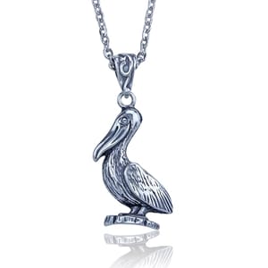 Pelican Necklace - Sterling Silver Pendant with Chain