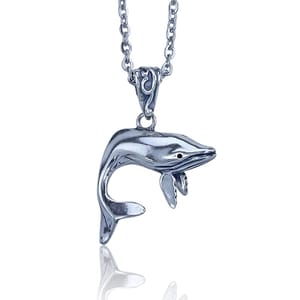 Whale Necklace - Sterling Silver Pendant with Chain