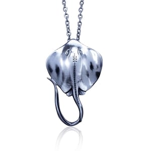 Sting Ray Necklace - Sterling Silver Pendant with a Chain