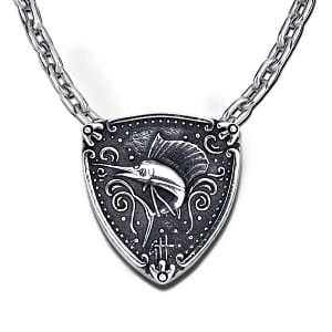 Sailfish Necklace - Guy Harvey Sterling Silver Trillion Medallion with Chain